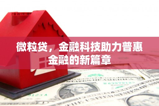 淮安微粒贷，金融科技助力普惠金融的新篇章