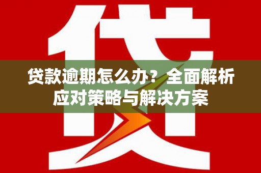 淮安贷款逾期怎么办？全面解析应对策略与解决方案