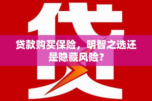 淮安贷款购买保险，明智之选还是隐藏风险？