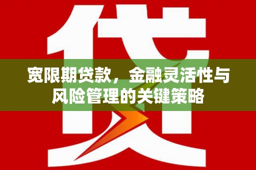 淮安宽限期贷款，金融灵活性与风险管理的关键策略